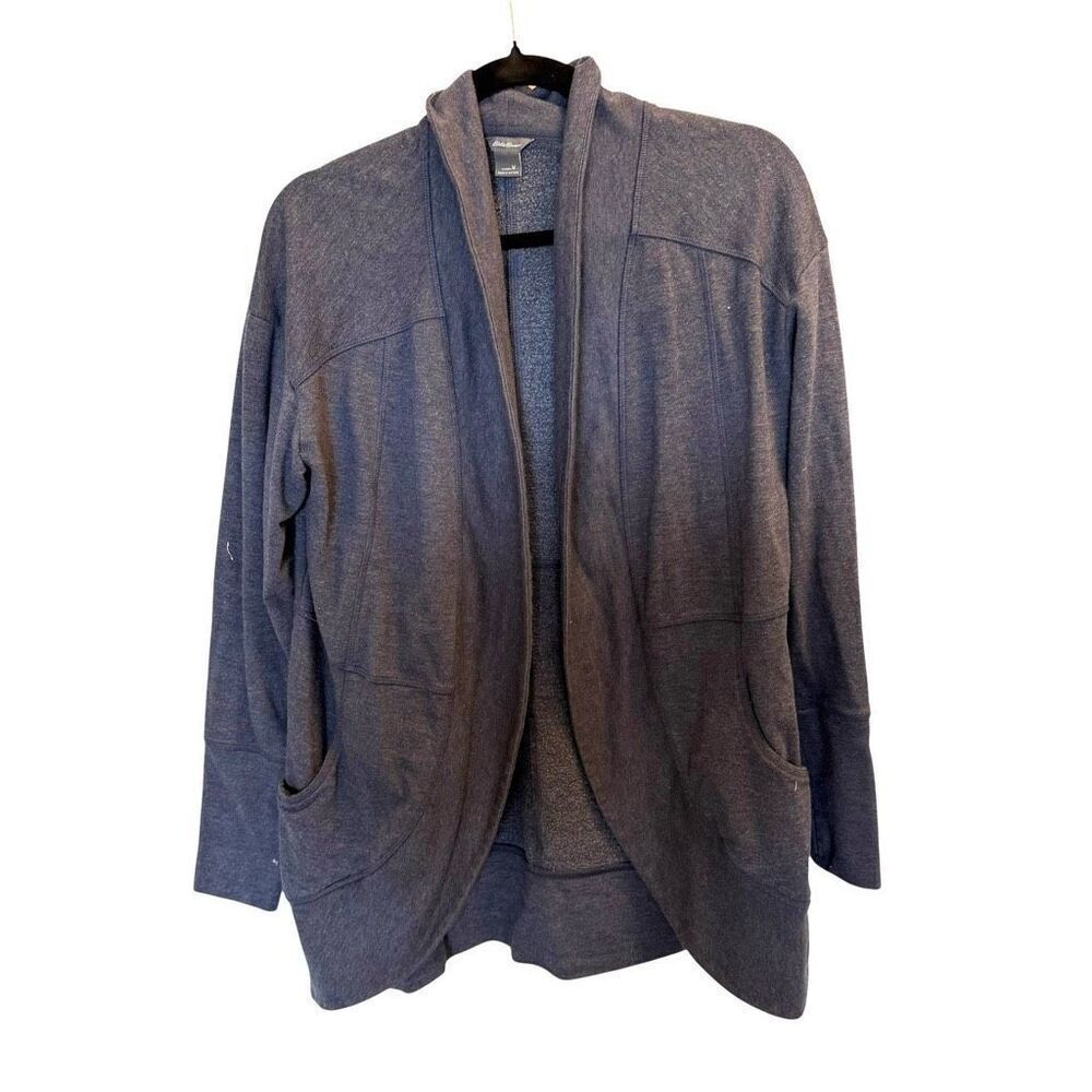 Eddie Bauer medium blue sweater cardigan